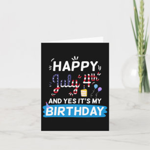 Tarjeta Mi cumpleaños, 4 de julio, Día de la Independencia