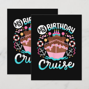 Tarjeta Mi cumpleaños crucero vacaciones crucero viaje