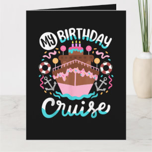 Tarjeta Mi cumpleaños crucero vacaciones viaje en crucero
