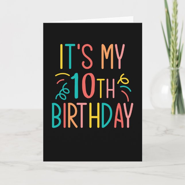 Tarjeta Mi décimo cumpleaños | Regalo de hace 10 años (Anverso)