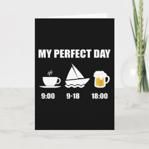 Tarjeta Mi día perfecto navegando en Guay