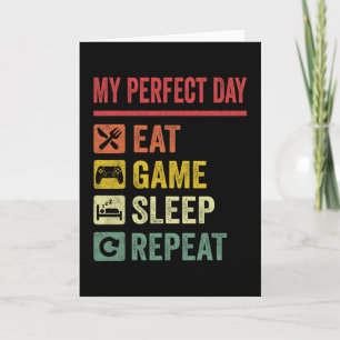 Tarjeta Mi Día Perfecto Video Juegos Divertido Camiseta Ge