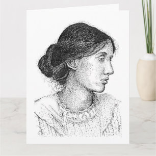 Tarjeta Mi dibujo a tinta de Virginia Woolf de 2004 tarjet