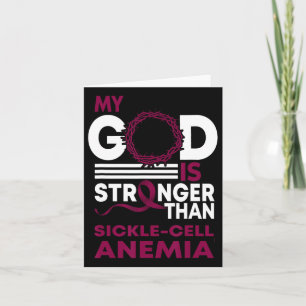 Tarjeta Mi Dios Es Más Fuerte Que El Awareno De Anemia De 