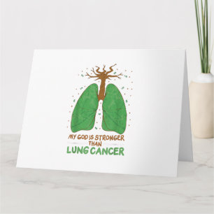 Tarjeta Mi Dios Es Más Fuerte Que El Cáncer De Pulmón