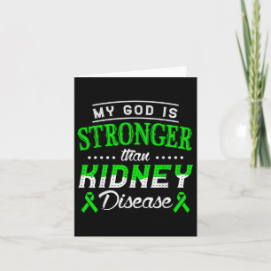 Tarjeta Mi Dios Es Más Fuerte Que La Enfermedad Renal, Riñ