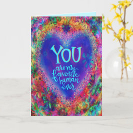 Tarjeta Mi divertido y lindo día de San Valentín humano fa