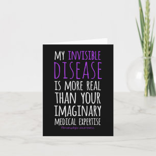 Tarjeta Mi Enfermedad Invisible Es Fibromialgia Real Aware