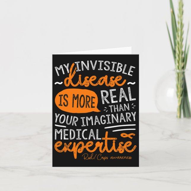 Tarjeta Mi Enfermedad Invisible Es Real (Anverso)