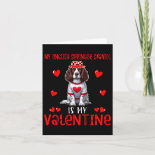 Tarjeta Mi English Springer Spaniel es mi corazón de San V