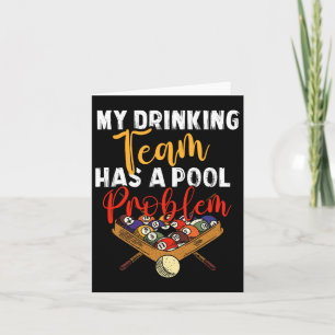 Tarjeta Mi Equipo De Bebidas Tiene Billiard De Problema De