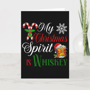 Tarjeta Mi espíritu navideño es Whiskey Jersey Feo de Navi