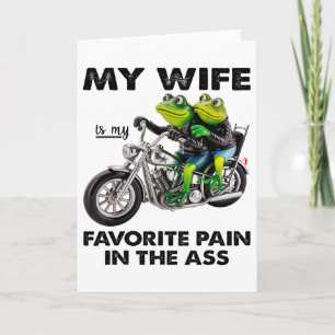 Tarjeta Mi esposa es mi dolor favorito en la rana