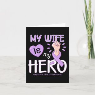 Tarjeta Mi esposa es mi heroína Conciencia sobre el cáncer