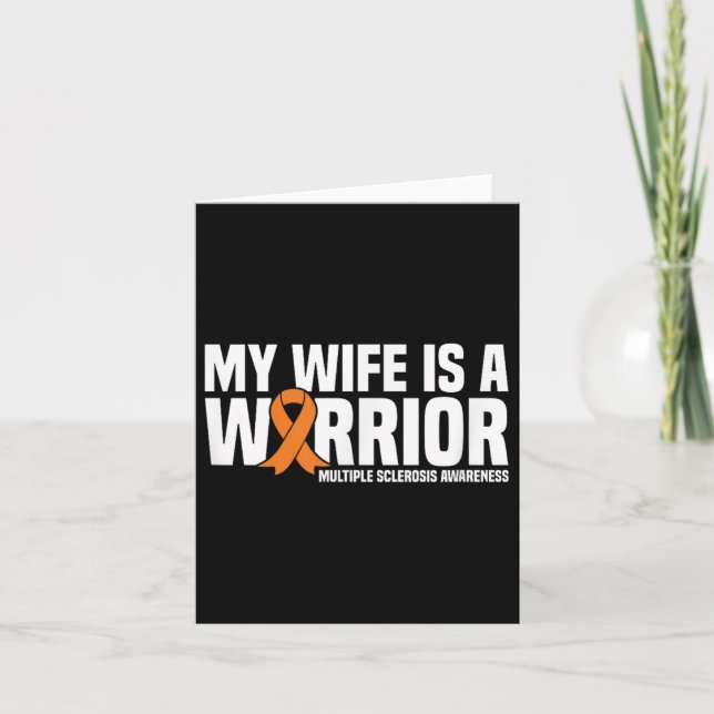 Tarjeta Mi Esposa Es Una Guerrera Señora Esclerosis Múltip (Anverso)