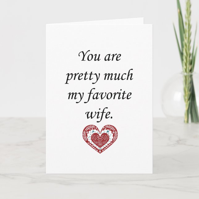 Tarjeta Mi esposa favorita Valentine (Anverso)