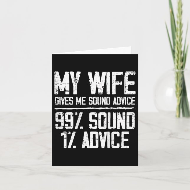Tarjeta Mi esposa me da un consejo de sonido 99% de sonido (Anverso)