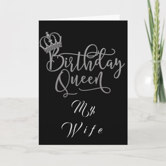 Tarjeta MI **ESPOSA** y **REINA DE CUMPLEAÑOS** (Anverso)