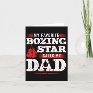 Tarjeta Mi estrella de boxeo favorita me llama hija de pap