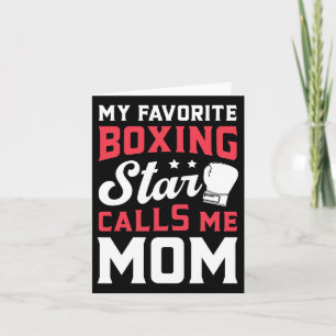 Tarjeta Mi estrella de boxeo favorita me llama mamá Día de
