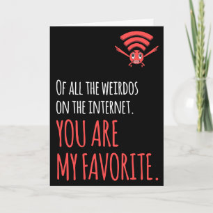 Tarjeta MI FAVORITO Bicho Raro en el Internet Divertido Ca