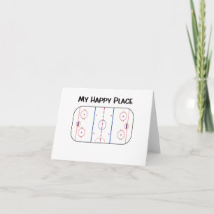 Tarjeta Mi feliz lugar Hockey Rink Blank en cualquier ocas