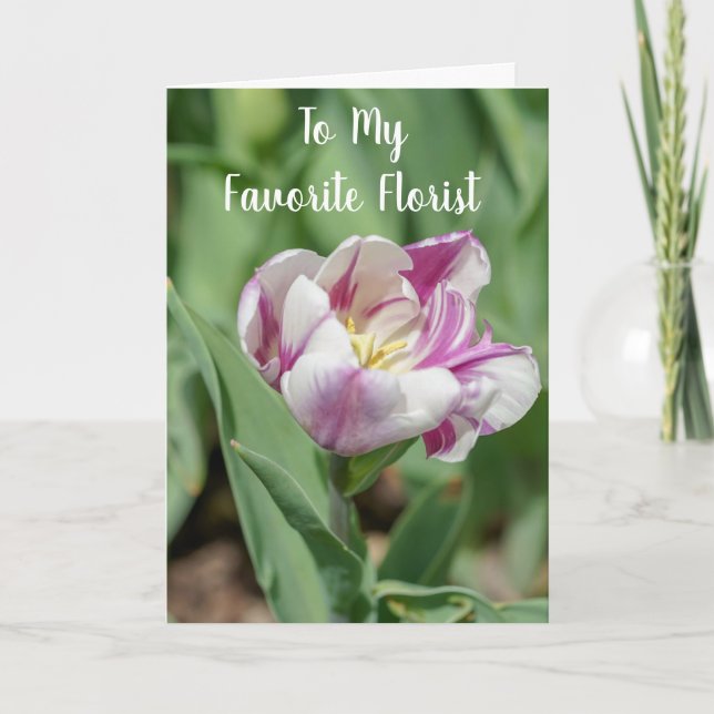 TARJETA **MI FLORISTA FAVORITO** EN TU CUMPLEAÑOS (Anverso)