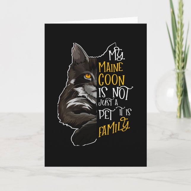 Tarjeta Mi gato principal es familia (Anverso)