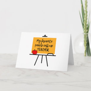 Tarjeta Mi gente favorita me llama profesor