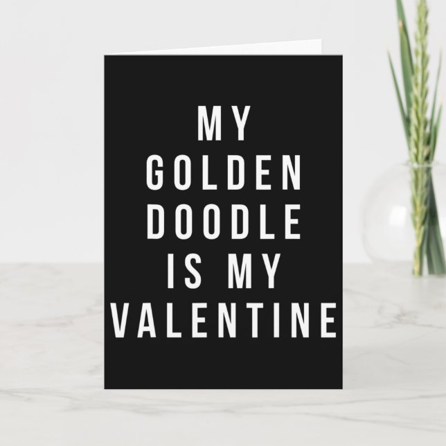 Tarjeta Mi Golden Doodle es mi San Valentín  (Anverso)