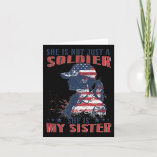 Tarjeta Mi Hermana Es Soldado Militar 4 De Julio Patrio