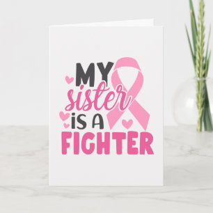 Tarjeta Mi Hermana Es Una Luchadora Cinta Rosa