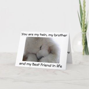 TARJETA MI HERMANO Y MEJOR AMIGO EN SU CUMPLEAÑOS