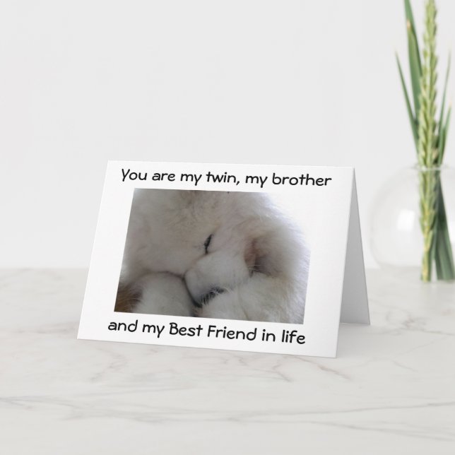 TARJETA MI HERMANO Y MEJOR AMIGO EN TU CUMPLEAÑOS (Anverso)