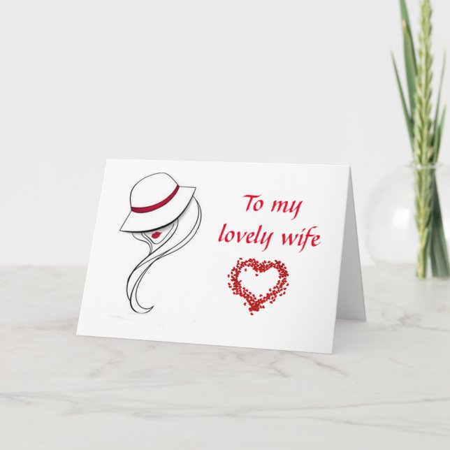 TARJETA MI **HERMOSA ESPOSA** EN NUESTRO ANIVERSARIO (Anverso)