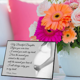 Tarjeta Mi Hermosa Hija De La Cita De Embarazo De Mamá