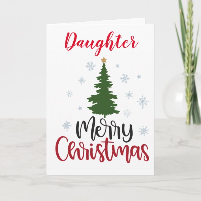 TARJETA MI HERMOSA HIJA HACE FELIZ A LOS NAVIDADES (Anverso)