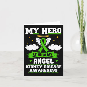 Tarjeta Mi Héroe Ahora Es Mi Enfermedad Del Riñón De Ángel