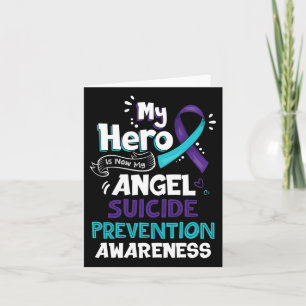 Tarjeta Mi héroe es ahora mi ángel para prevenir el suicid