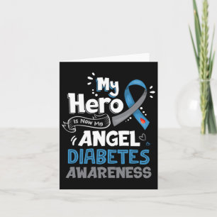 Tarjeta Mi héroe es ahora mi ángel T1d Diabetes Awareness