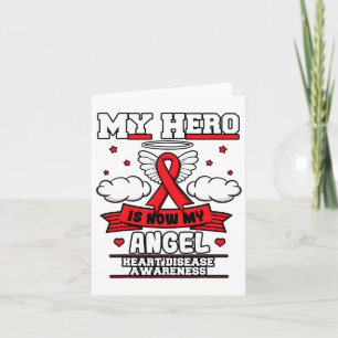 Tarjeta Mi héroe es ahora mi enfermedad cardíaca de ángel