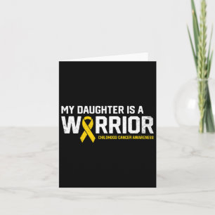 Tarjeta Mi Hija Es Un Guerrero Que Precia El Cáncer Infant