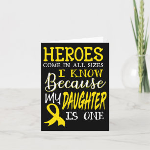 Tarjeta Mi Hija Es Un Héroe De La Conciencia Sobre El Cánc