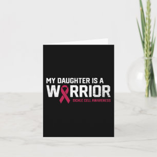 Tarjeta Mi hija es una guerrera con anemia falciforme