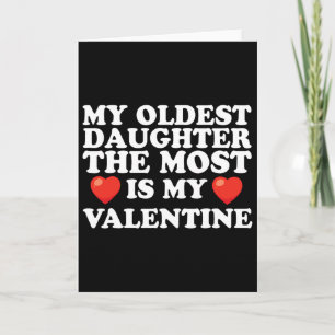 Tarjeta Mi hija mayor es mi San Valentín para mí