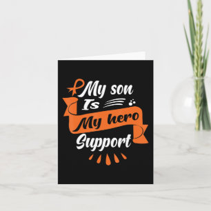 Tarjeta Mi hijo es mi héroe apoya la leucemia contra el cá