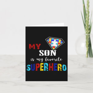 Tarjeta Mi Hijo Es Mi Superhéroe Favorito Concienciación A