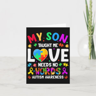 Tarjeta Mi Hijo Me Enseñó Que El Amor No Necesita Palabras