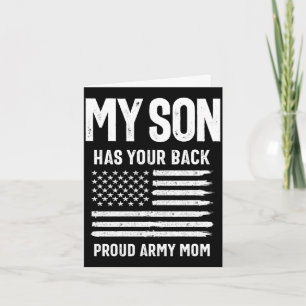 Tarjeta Mi hijo te apoya orgullosa mamá del ejército día m
