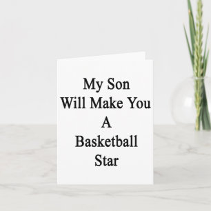 Tarjeta Mi hijo te hará una estrella del baloncesto